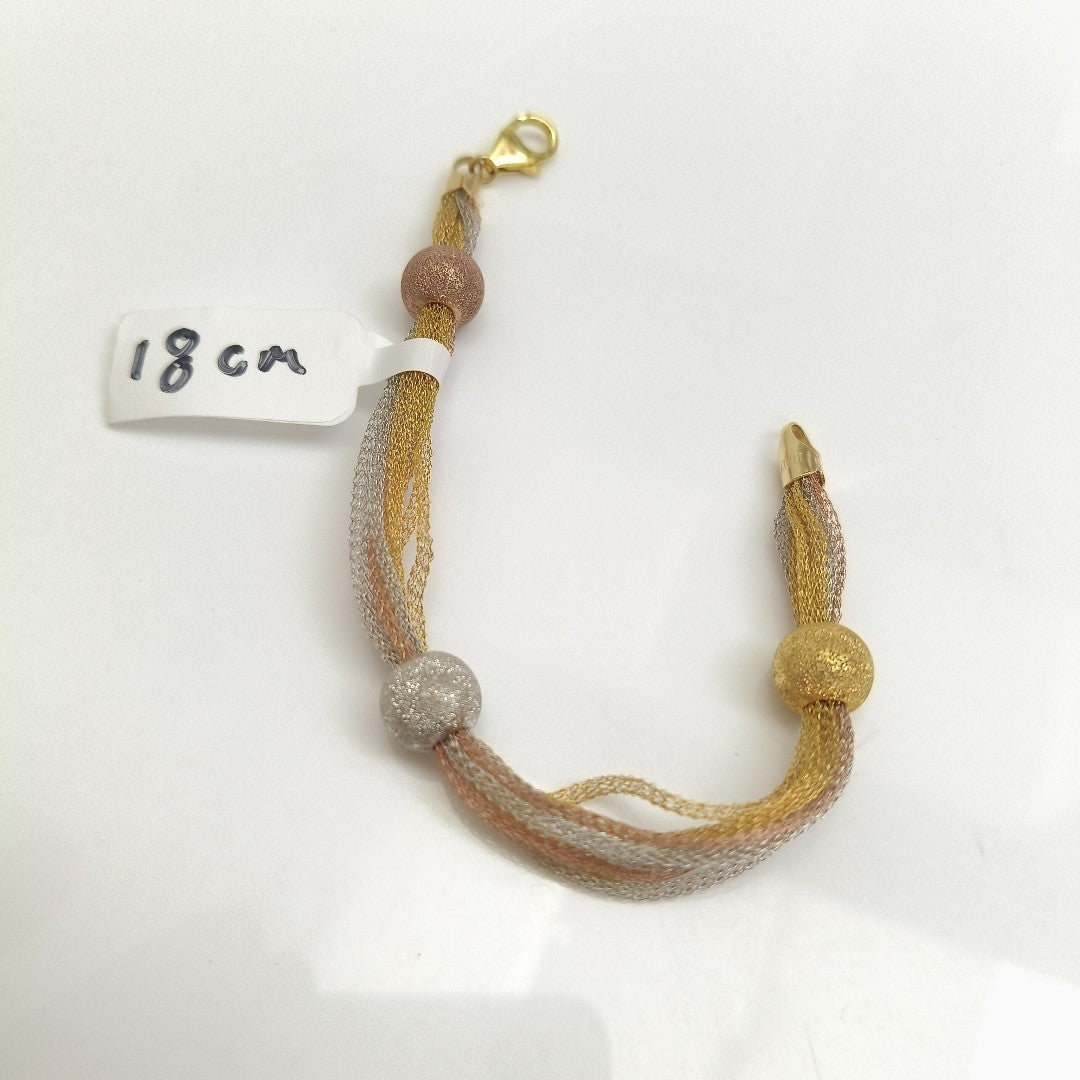 PULSERA ORO COMBINADO 10 K 8,10 GRMS (SEMINUEVO)