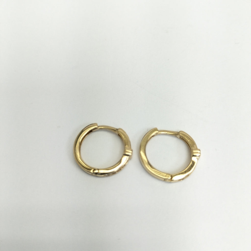 ARETES HUGGIES C CIRCONIA 14K 1.9 GR (NUEVO)