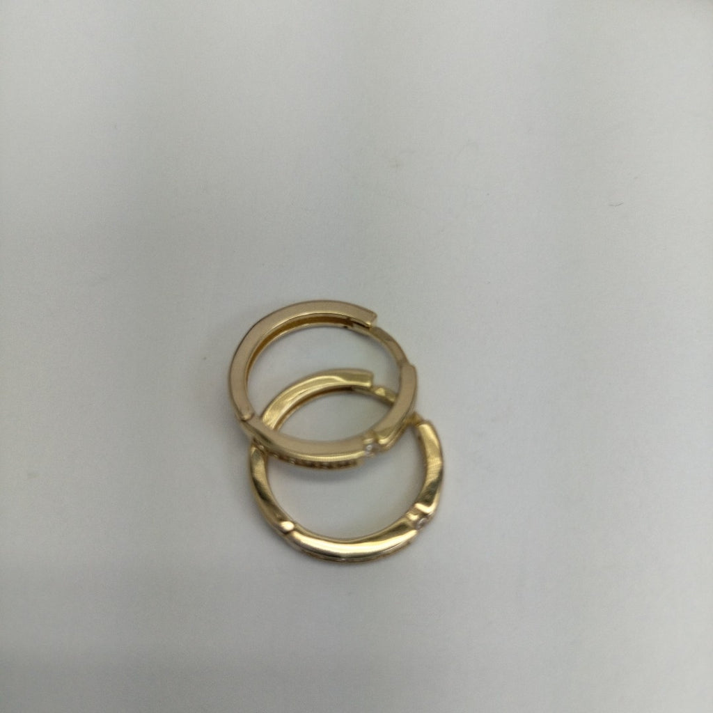ARETES ARRACADAS C CIRCONIAS 14K 2.4 GR (NUEVO)