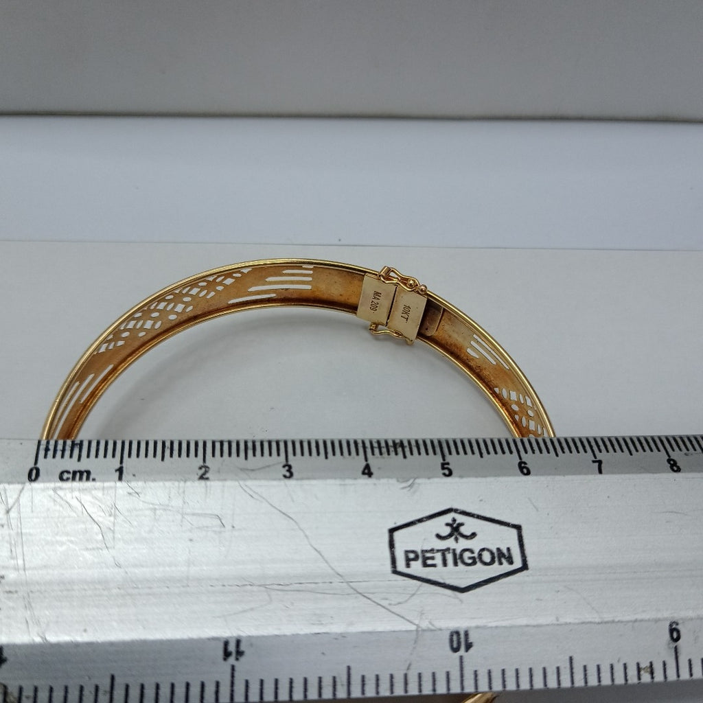 PULSERA RIGIDA ORO COMBINADO 10 K 8,20 GRMS (SEMINUEVO)