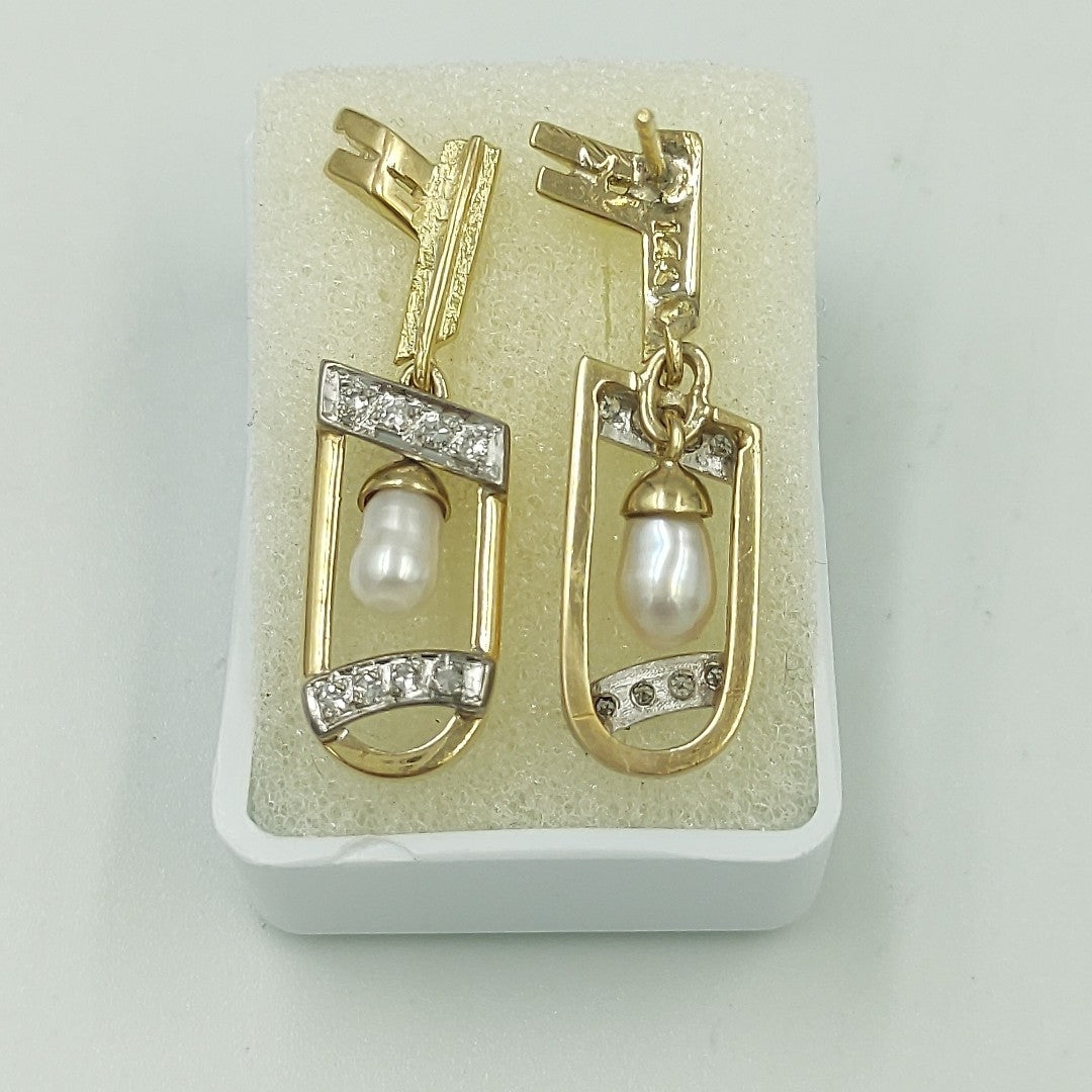 ARETES PAR ORO 14 K 6,90 GRMS (SEMINUEVO)