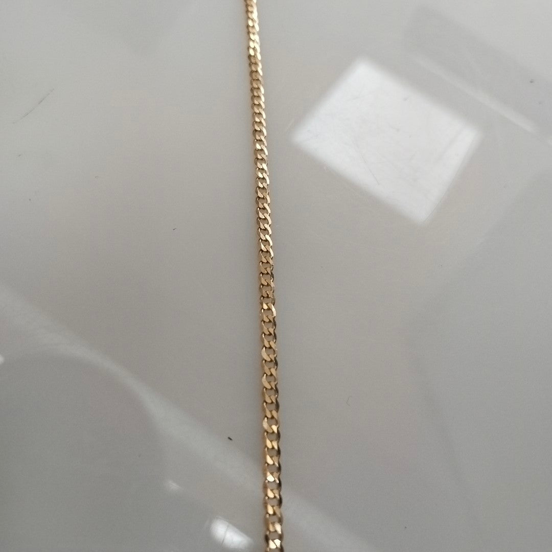 PULSERA TEJIDO BARBADA 14K 18 CM 2.1 GR (NUEVO)