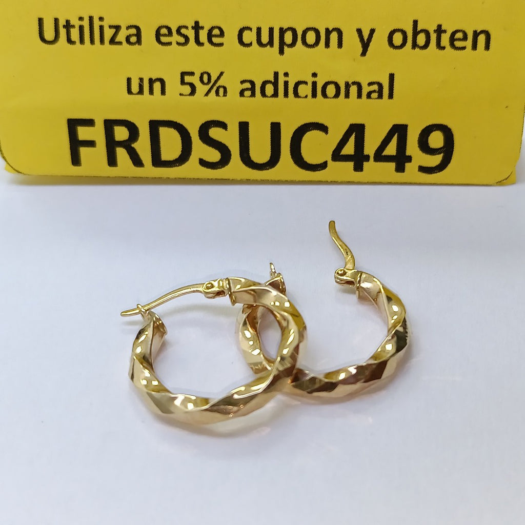 ARRACADAS PAR ORO 14 K 2.4 GRMS (SEMINUEVO)
