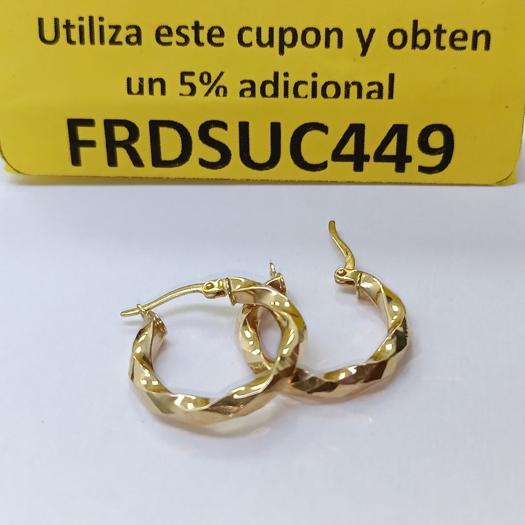 ARRACADAS PAR ORO 14 K 2.4 GRMS (SEMINUEVO)