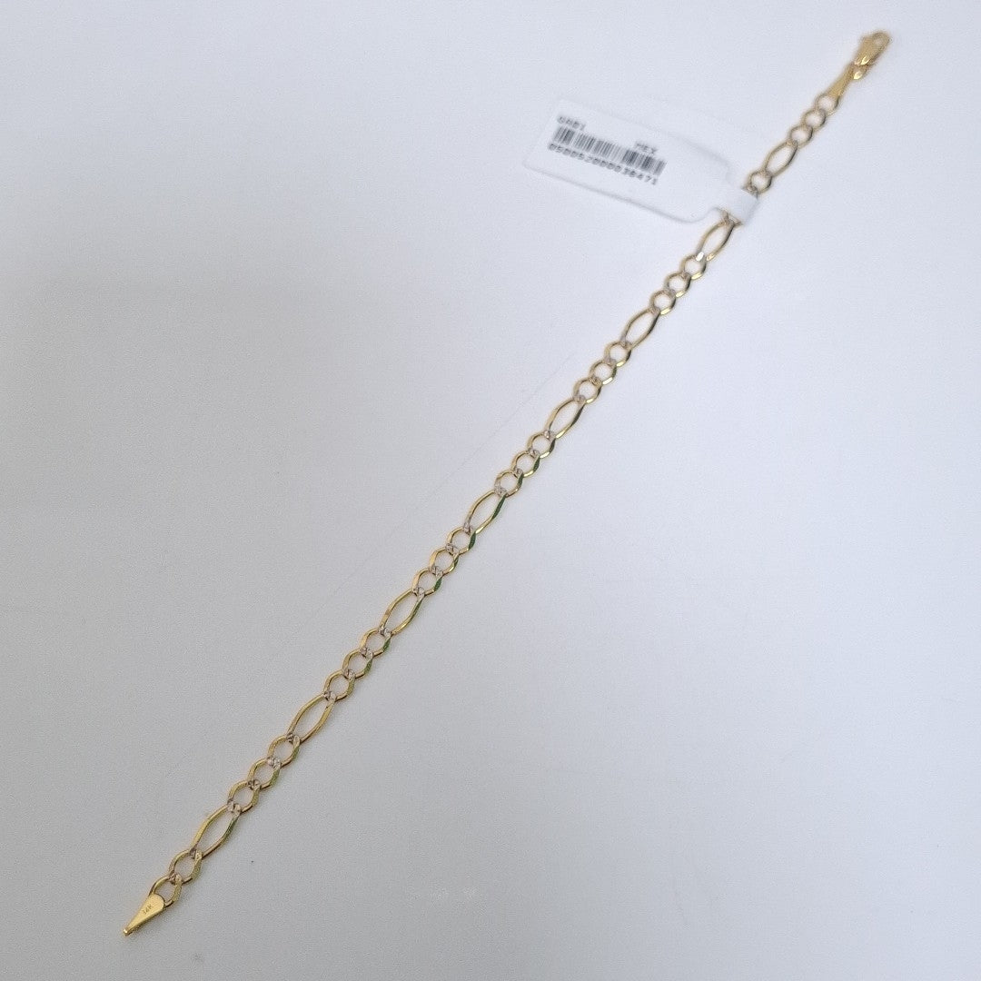 PULSERA 3X1 DIAMANTADA 14K 18 CM 2.7 GR (NUEVO)