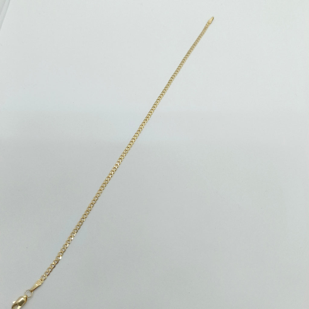 PULSERA TEJIDO BARBADA 14K 21 CM 2.3 GR (NUEVO)