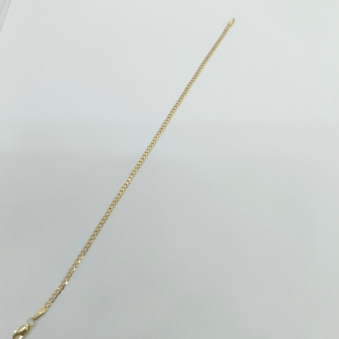 PULSERA TEJIDO BARBADA 14K 21 CM 2.3 GR (NUEVO)