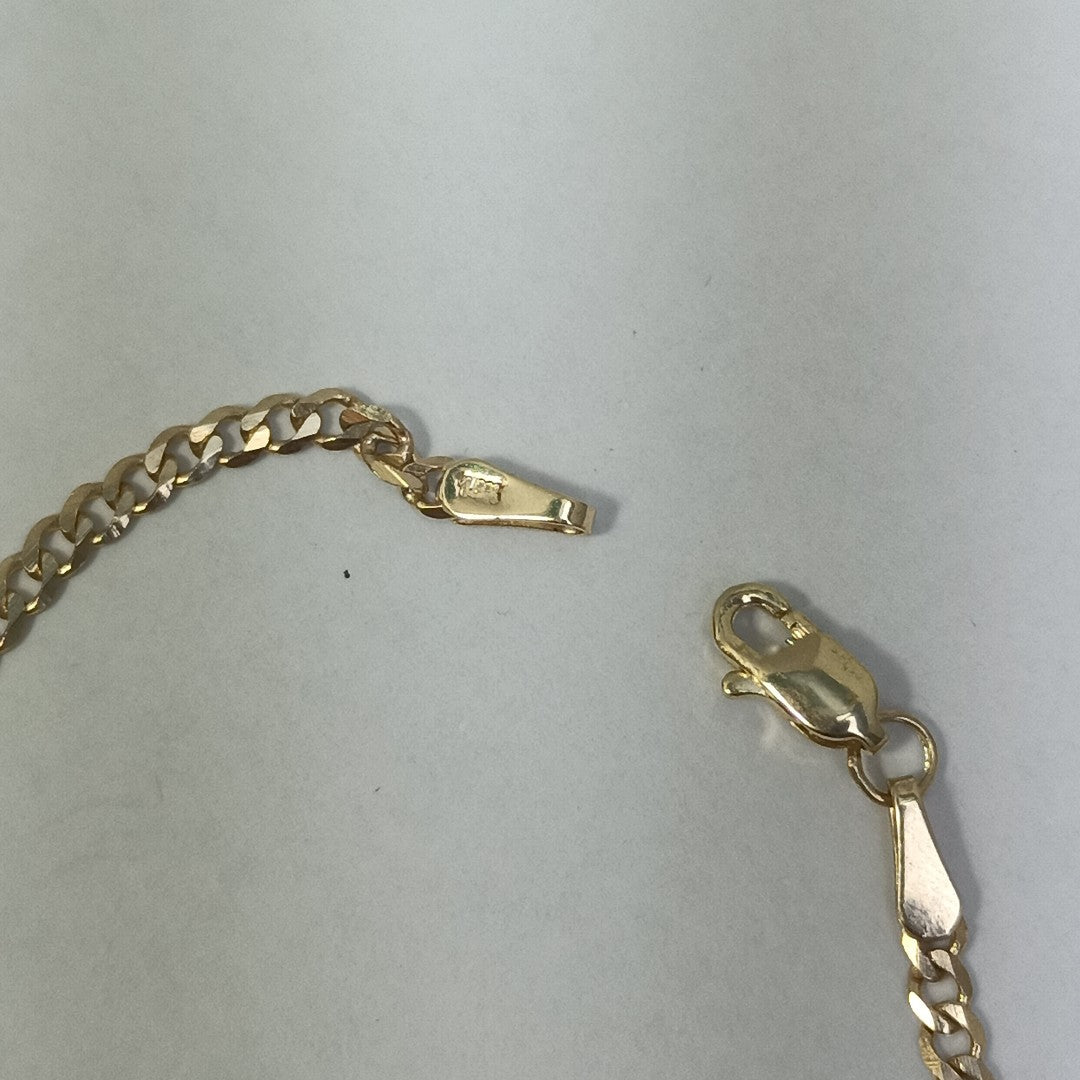PULSERA TEJIDO BARBADA 14K 18 CM 2.1 GR (NUEVO)