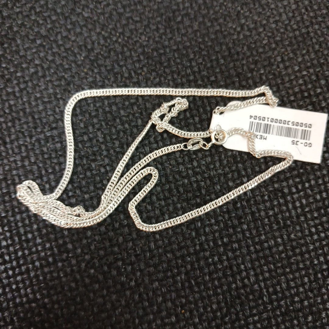 CADENA BARBADA PLATA .925 50 CM 4.32 GR (NUEVO)