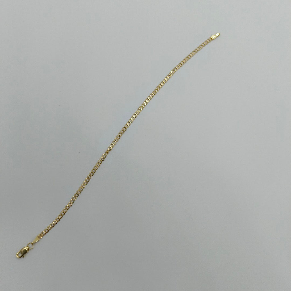 PULSERA TEJIDO BARBADA 14K 18 CM 2.1 GR (NUEVO)