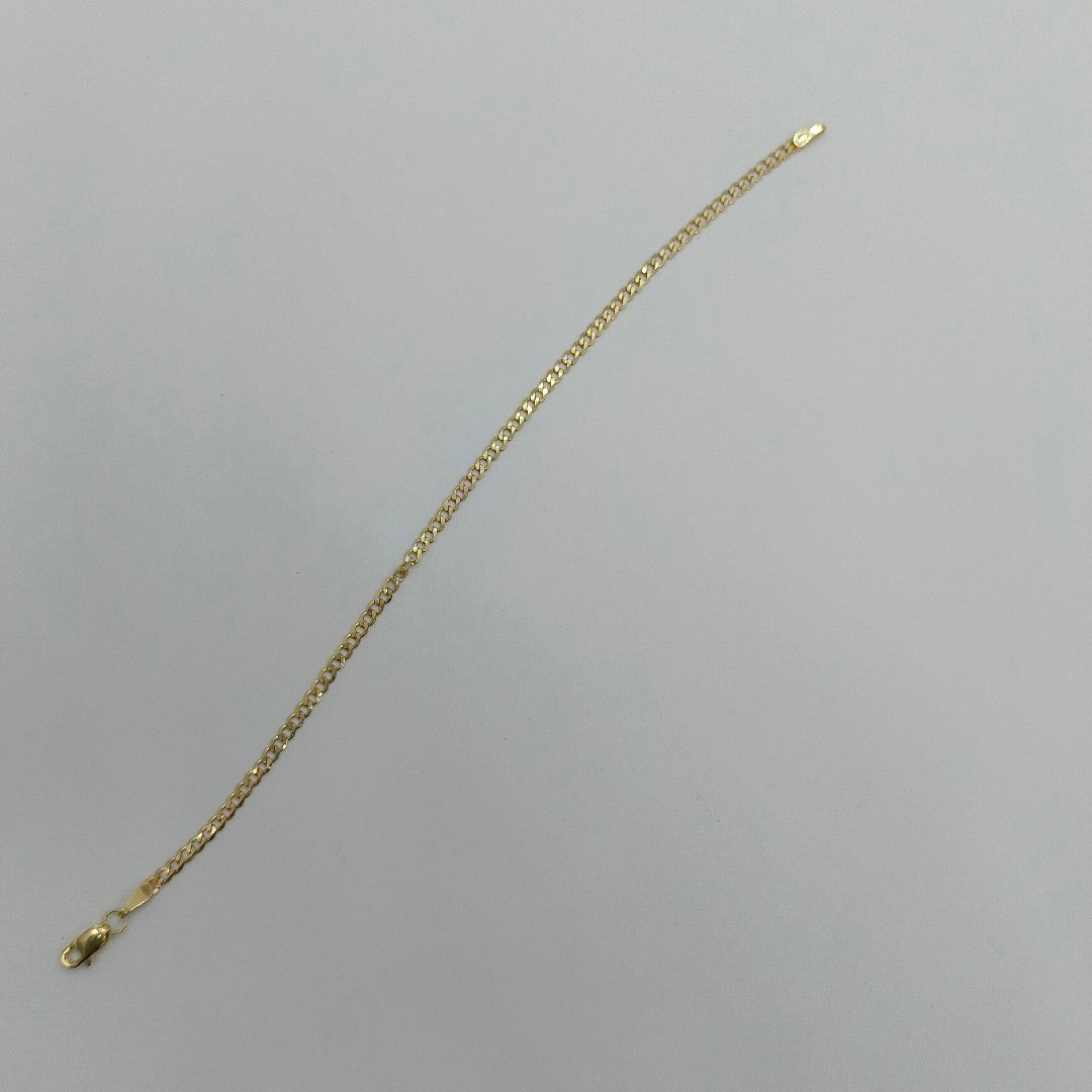 PULSERA TEJIDO BARBADA 14K 18 CM 2.1 GR (NUEVO)