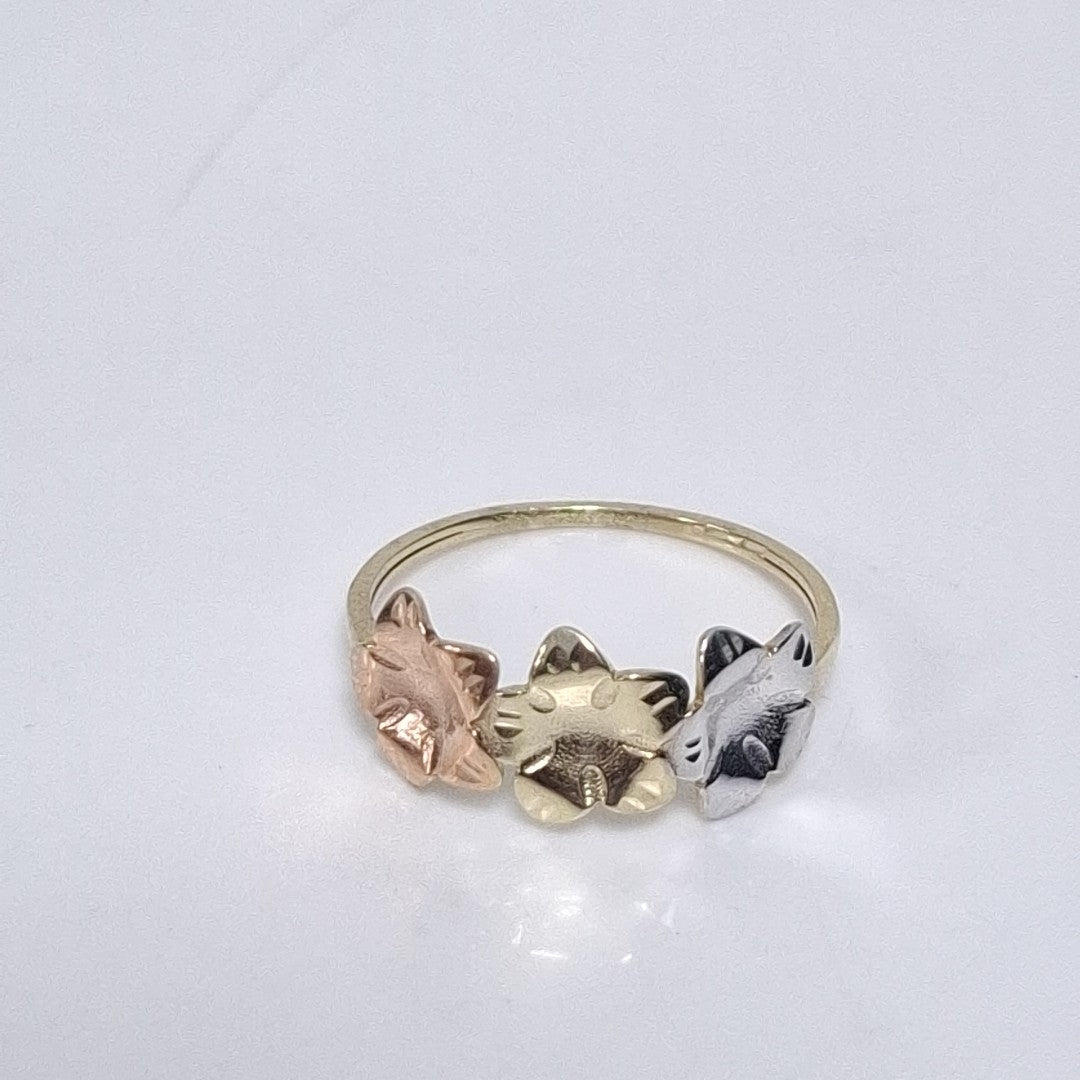 ANILLOS ANILLITO FIG FLORES 10K TALLA 8 1.2 GR (NUEVO)