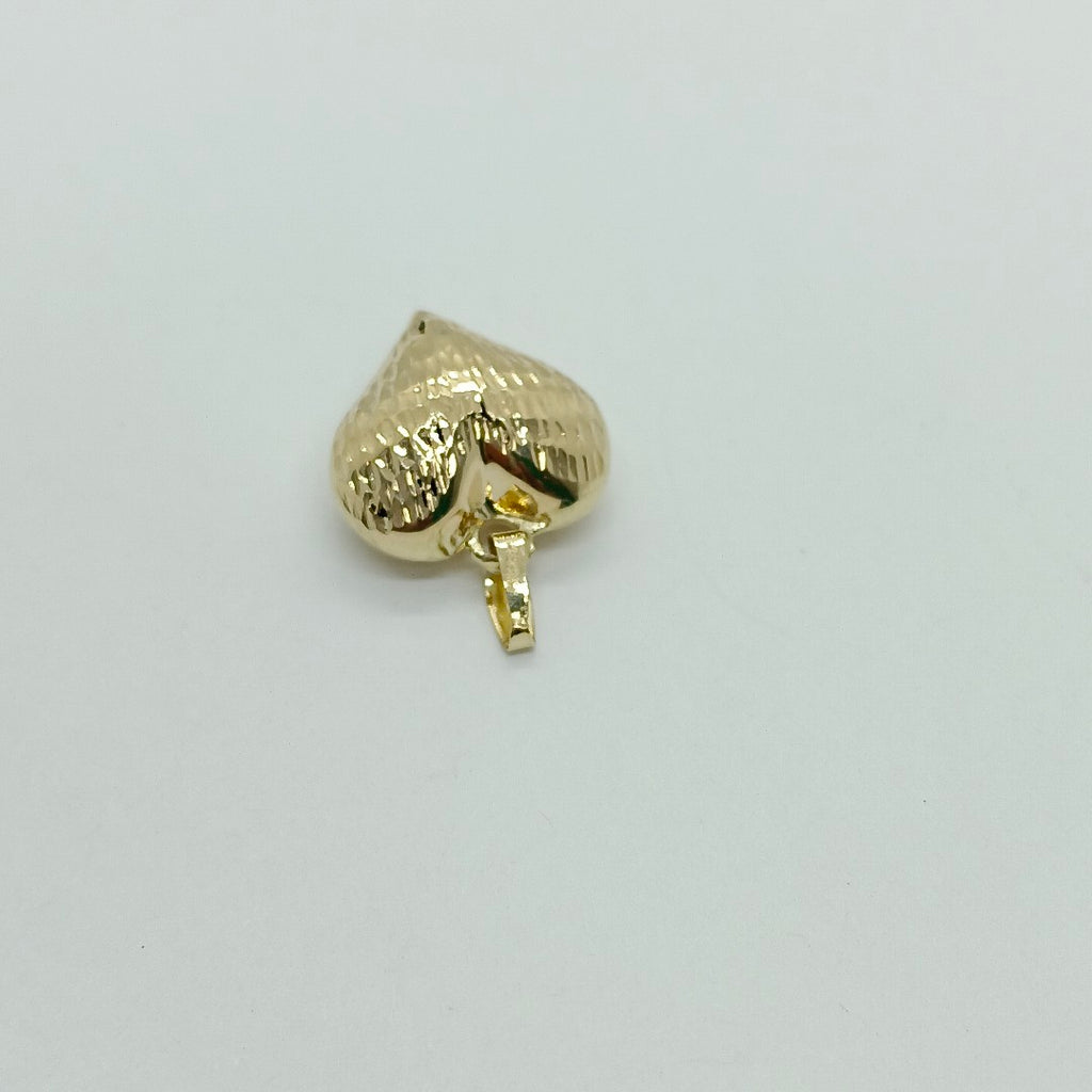 DIJE TEJIDO CORAZON LABRADO 14K 0.9 GR (NUEVO)