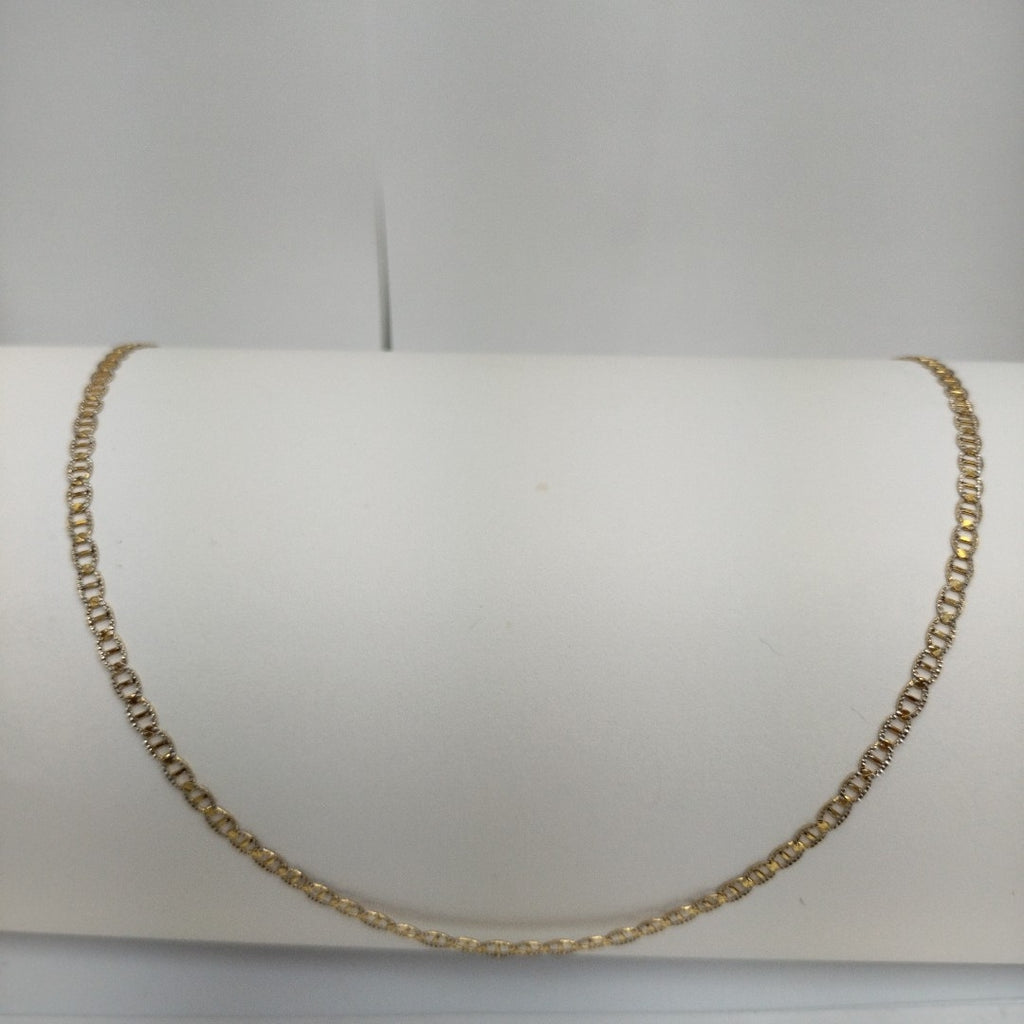 CADENAS TEJIDO GUCHI DIAMANTADO ORO 10K 55 CM 3.9 GR (NUEVO)