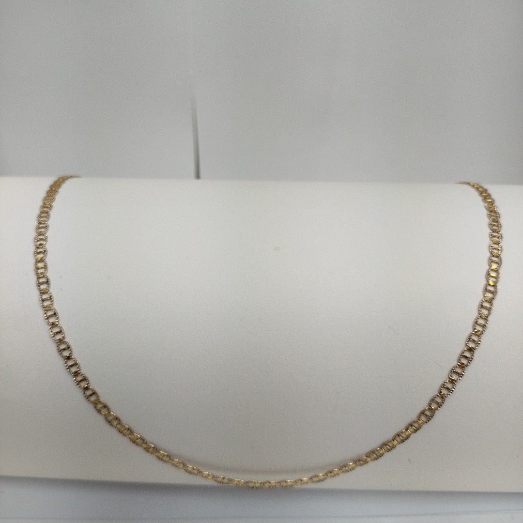 CADENAS TEJIDO GUCHI DIAMANTADO ORO 10K 55 CM 3.9 GR (NUEVO)
