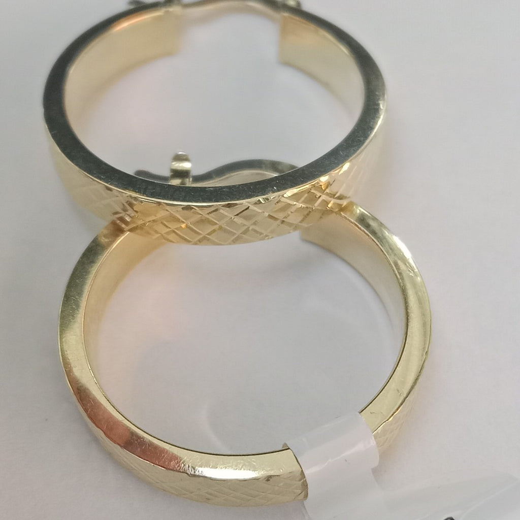 ARETES TEJIDO ARRACADAS FACETADAS 14K 2.9 GR (NUEVO)