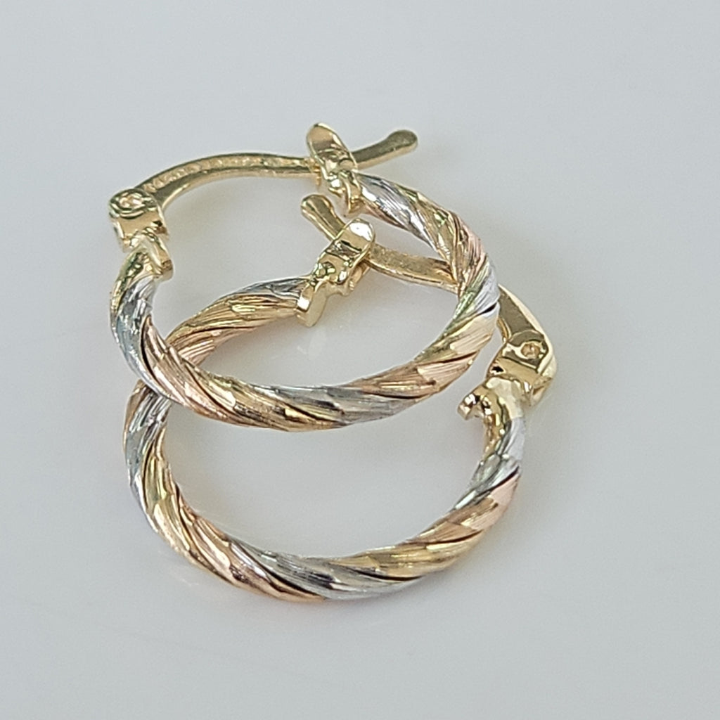 ARETES ARRACADAS COMBINADAS 14K 2 GR (NUEVO)