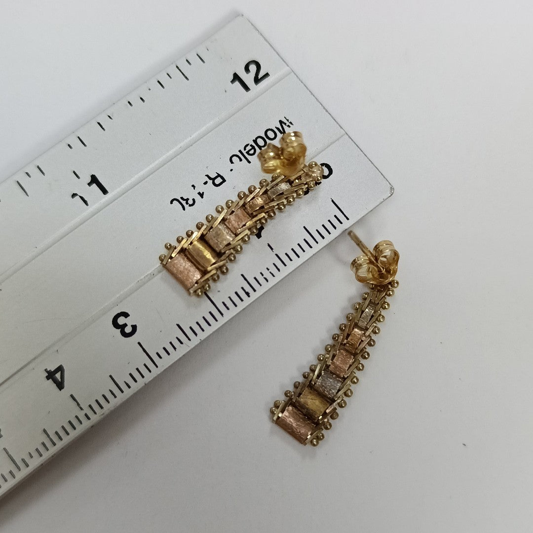 ARETES PAR ORO 14 K 2.5 GRMS (SEMINUEVO)