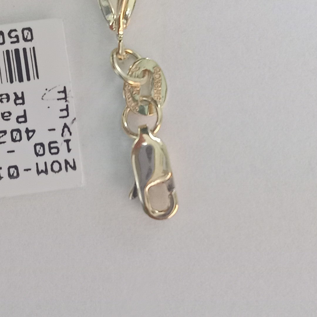 PULSERA ESPECIAL CON FLORES 14K 18 CM 2.7 GR (NUEVO)
