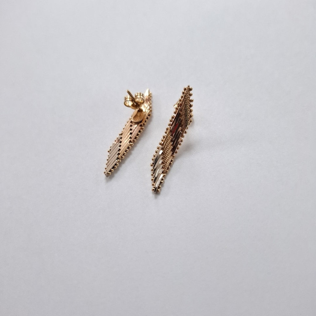 ARETES PAR ORO COMBINADO 14 K 4,90 GRMS (SEMINUEVO)