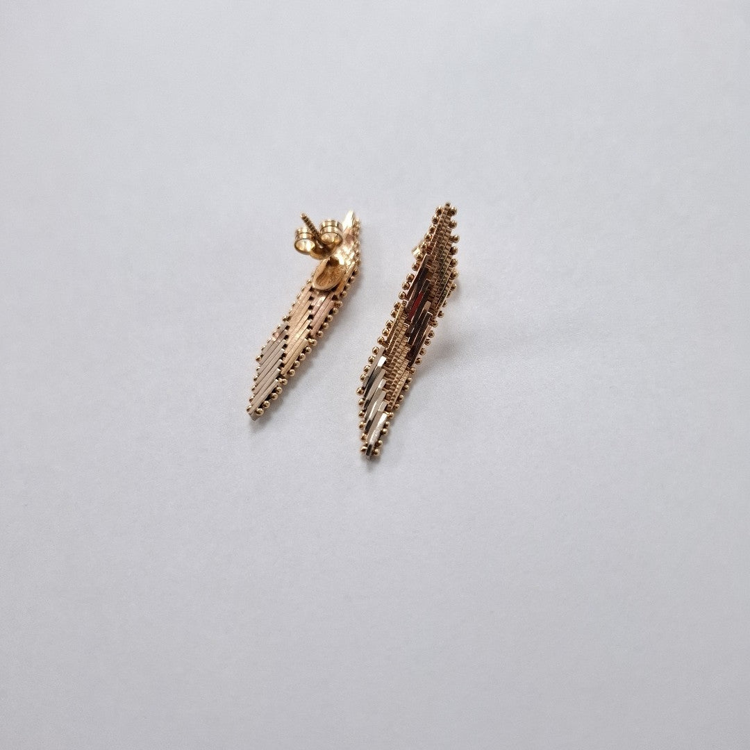 ARETES PAR ORO COMBINADO 14 K 4,90 GRMS (SEMINUEVO)