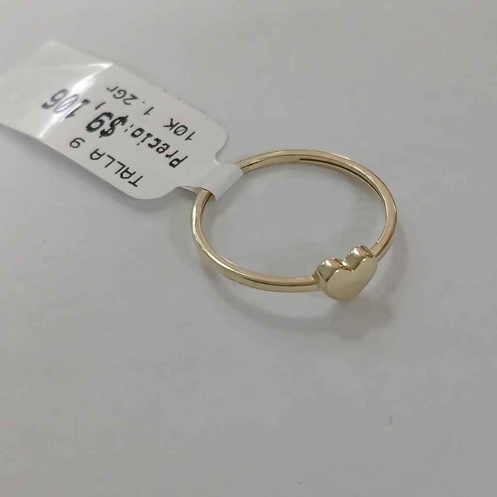 ANILLOS ANILLITO FIG CORAZON 10K TALLA 9 1.2 GR (NUEVO)