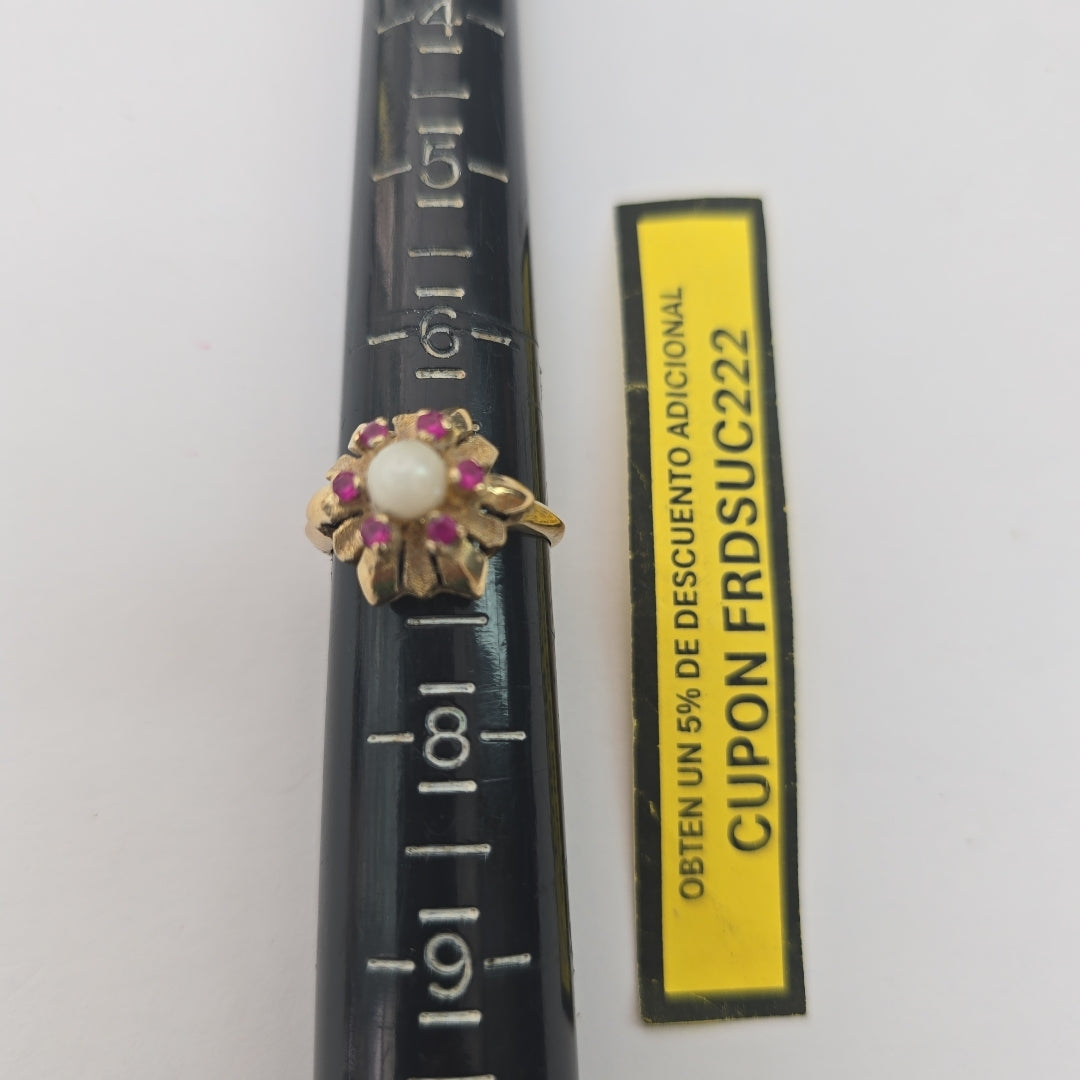 K1 4,30 GRMS 14 K ESPECIFICACIONES COMPLEMENTARIAS ANILLITO TIPO FLOR (SEMINUEVO)