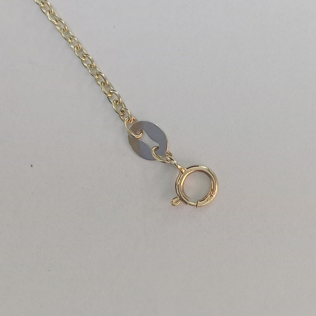 PULSERA ESP CON CORAZONES COMBINADOS 14K 18 CM 1.6 GR (NUEVO)