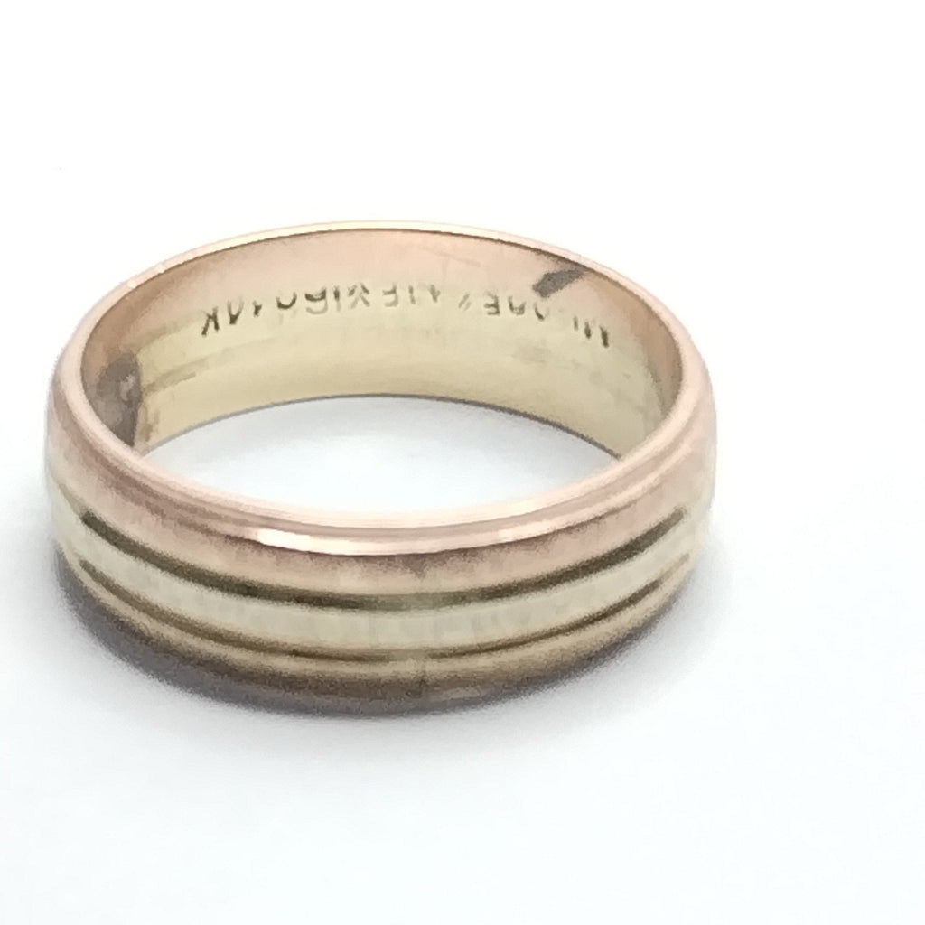 ANILLO ORO, ORO COMBINADO 14 K 4.2 GRMS (SEMINUEVO)