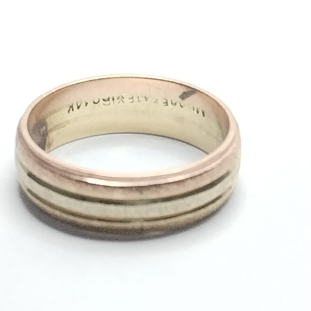 ANILLO ORO, ORO COMBINADO 14 K 4.2 GRMS (SEMINUEVO)