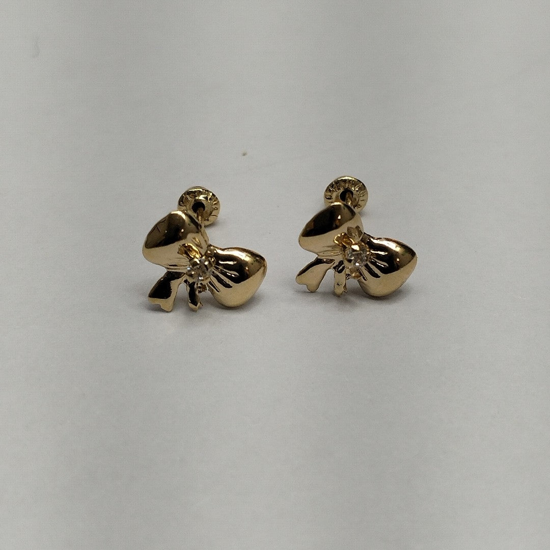 BROQUELES BROQUEL FIG MOÑO C CIRCONIA 14K 0.2441 GR (NUEVO)