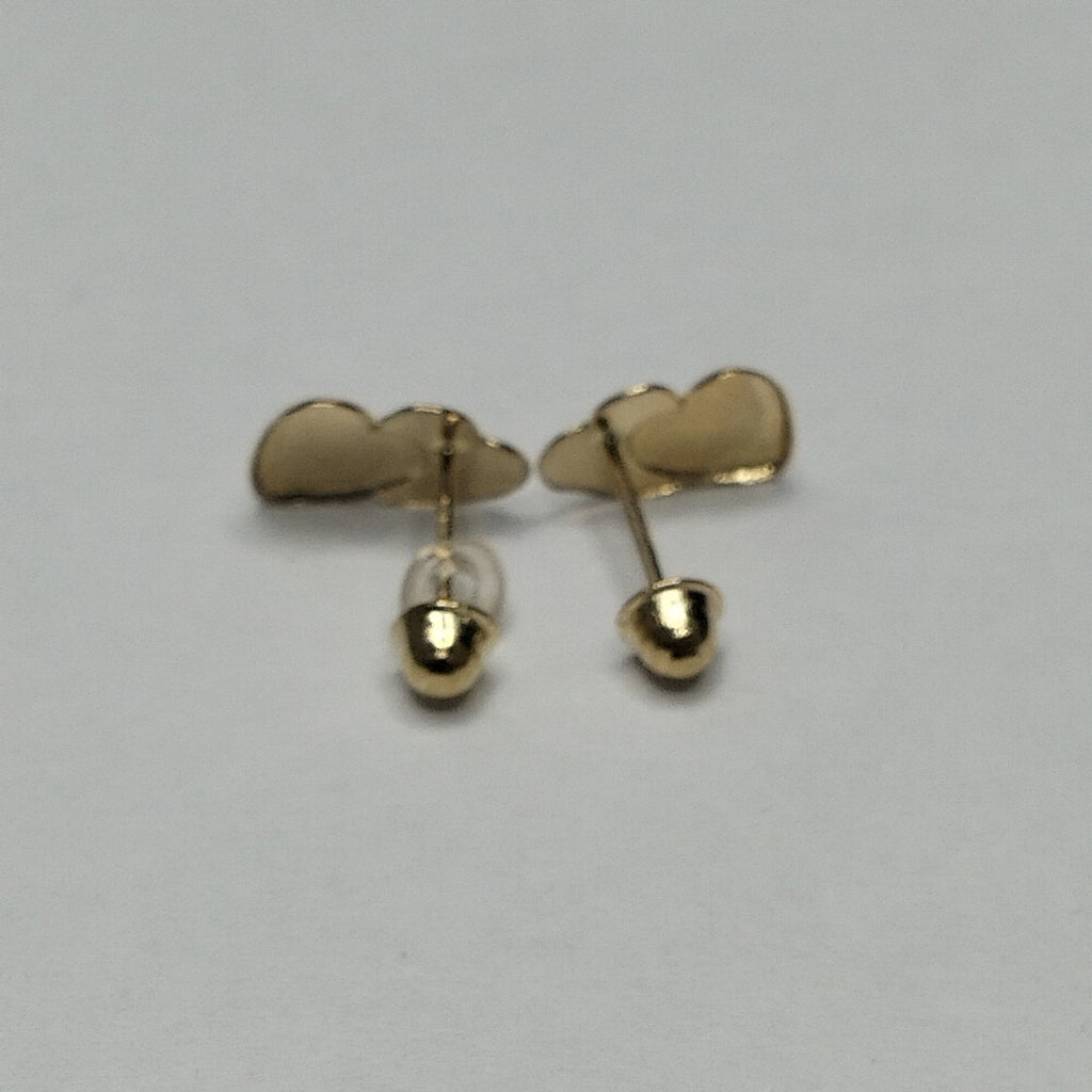 BROQUELES BROQUEL CORAZON DOBLE 14K 0.2171 GR (NUEVO)