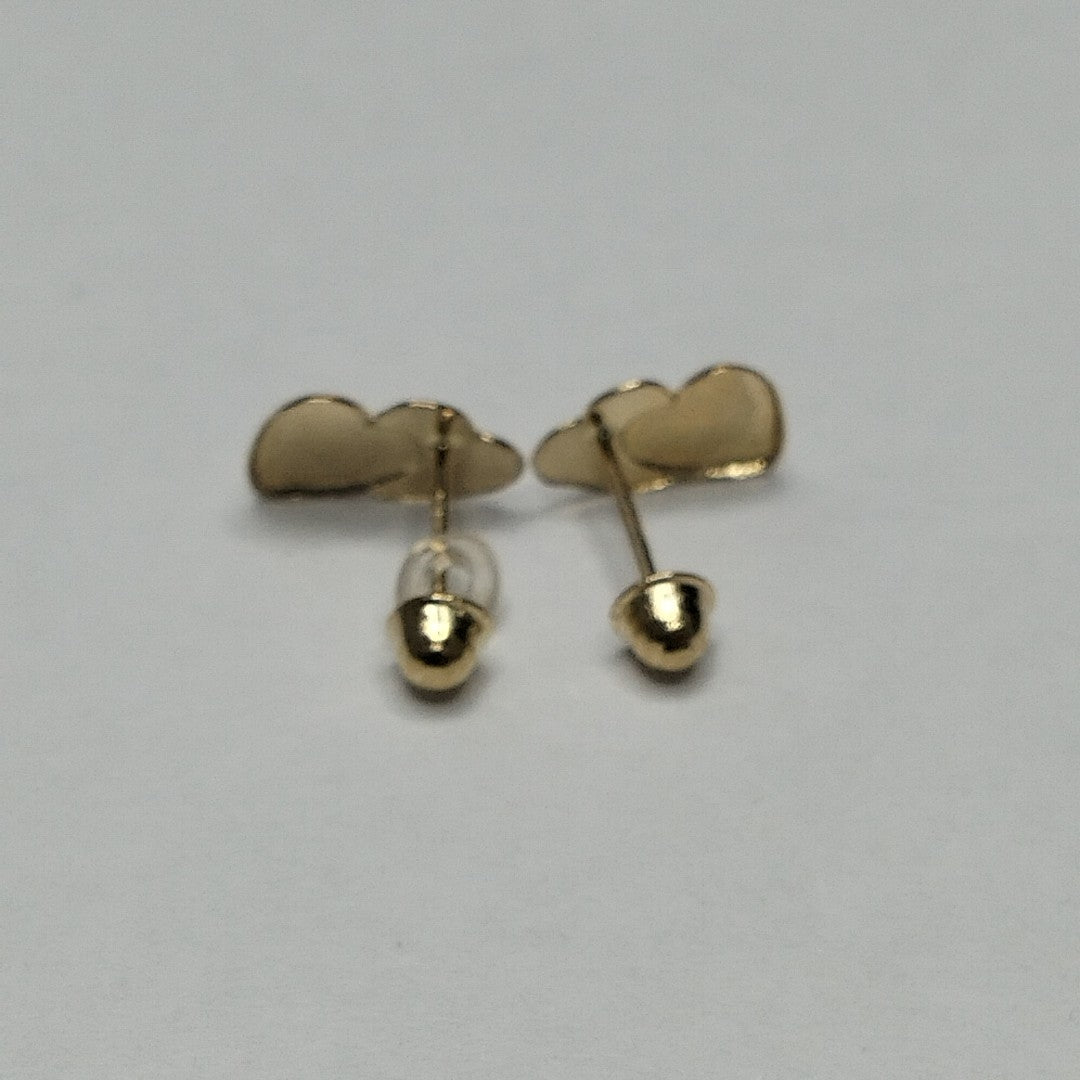 BROQUELES BROQUEL CORAZON DOBLE 14K 0.2171 GR (NUEVO)