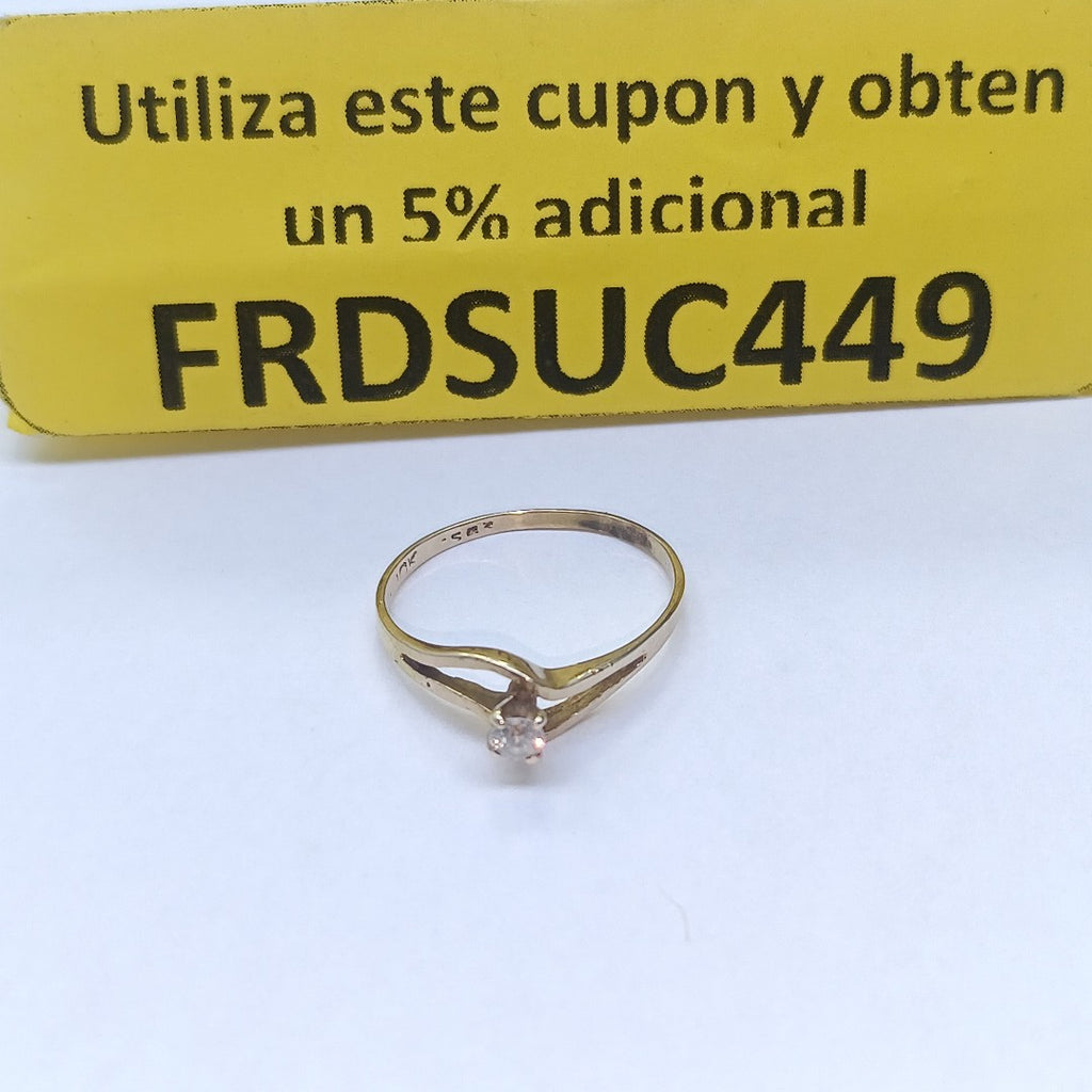 ANILLITO,SOLITARIO ORO 10 K 1,20 GRMS (SEMINUEVO)