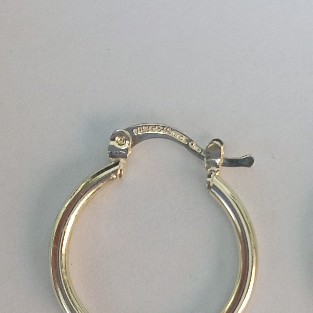 ARETES TEJIDO ARRACADAS LISAS 14K 1.2 GR (NUEVO)
