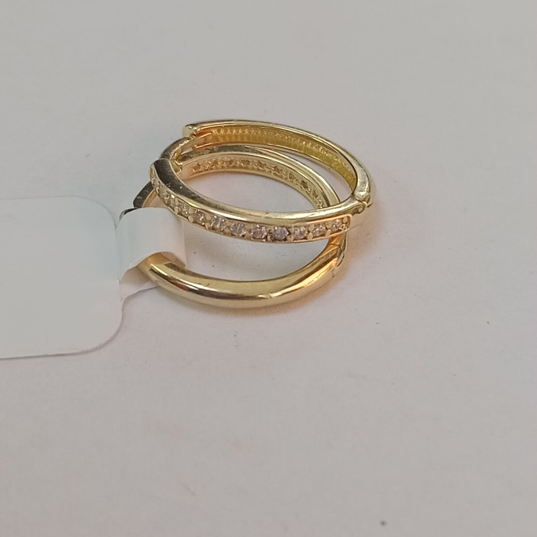 ARETES HUGGIES C CIRCONIA 14K 1.8 GR (NUEVO)