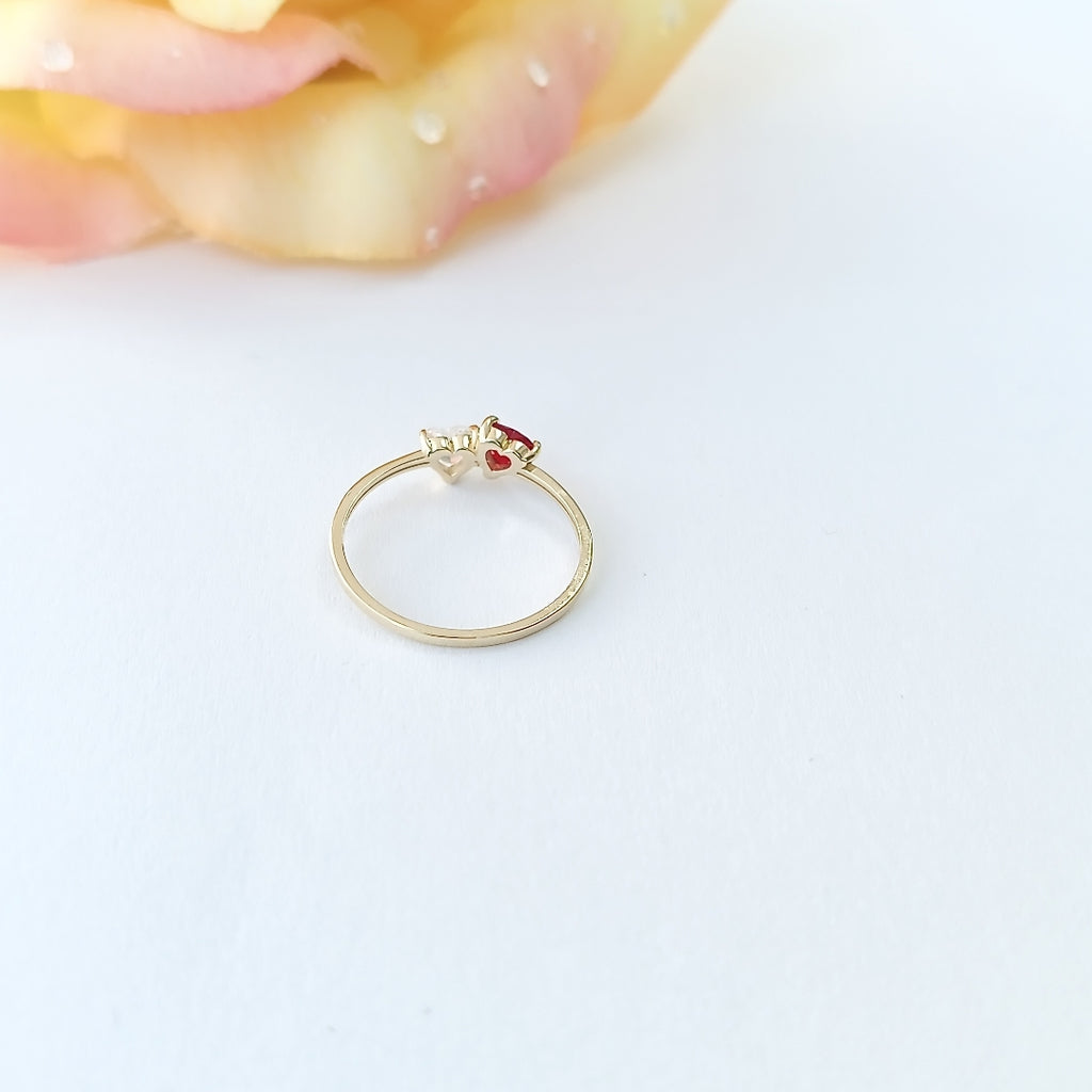 ANILLOS CON CIRCONIA T PIEDRA DE COLOR 14K TALLA 7 1 GR (NUEVO)