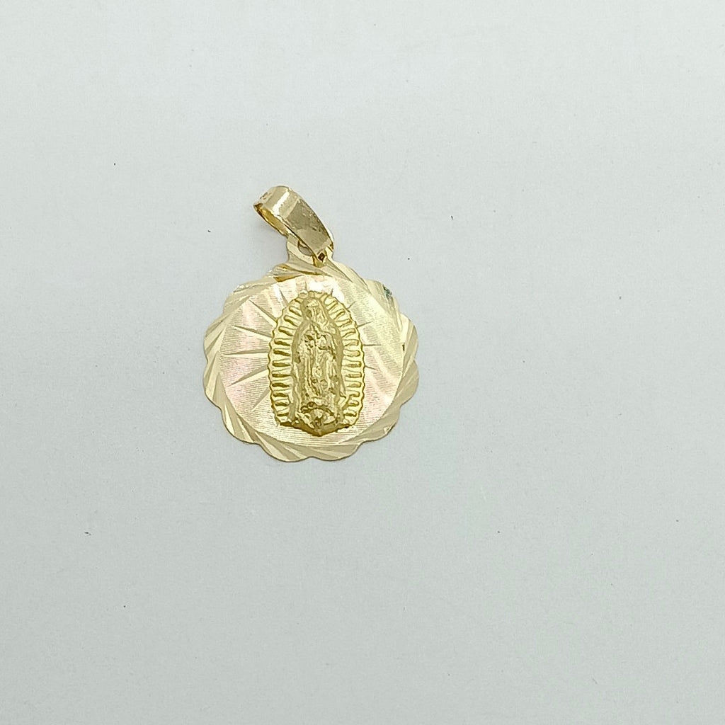 DIJE MEDALLA RELIGIOSA 14K 0.7 GR (NUEVO)