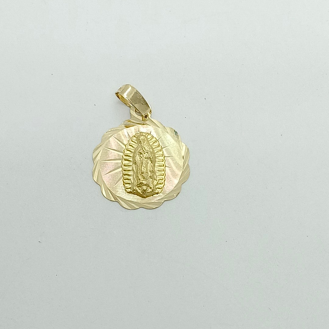 DIJE MEDALLA RELIGIOSA 14K 0.7 GR (NUEVO)