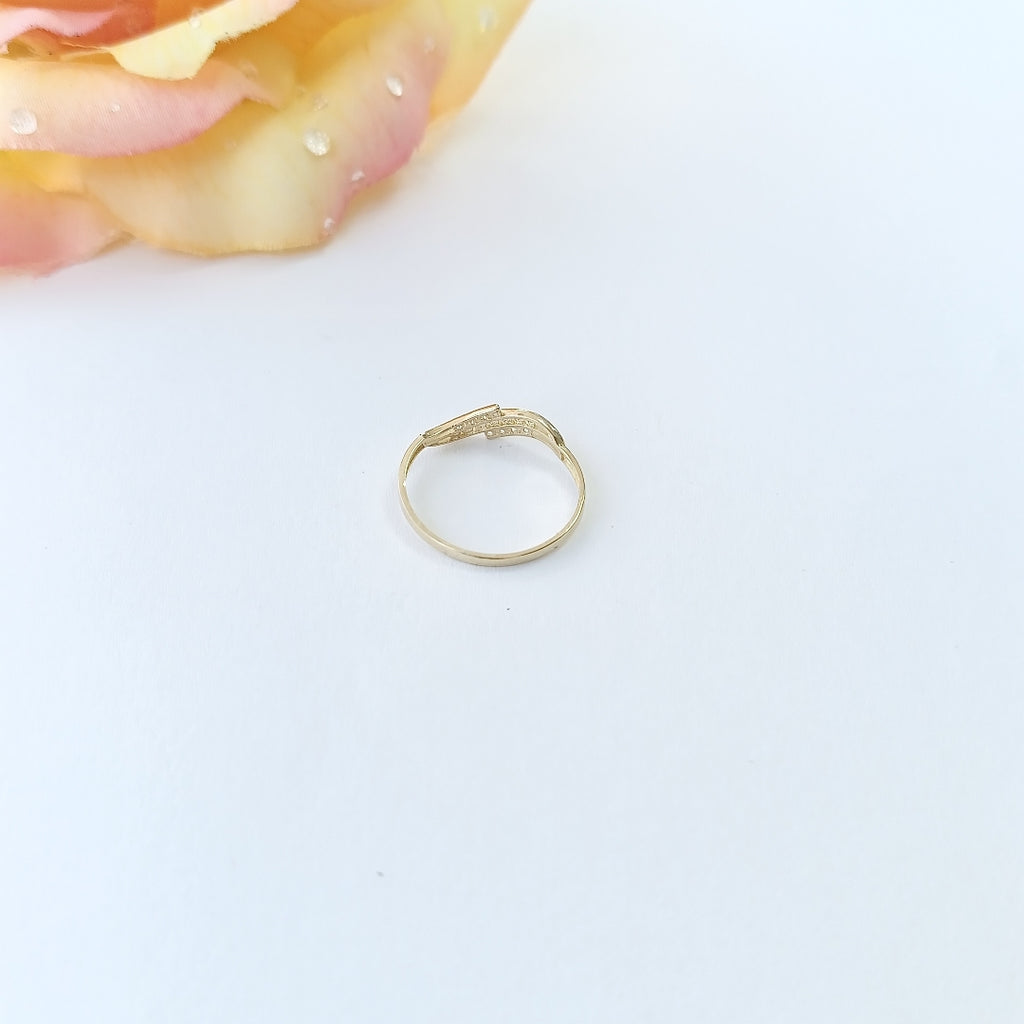 ANILLOS CON CIRCONIAS 14K TALLA 7 0.9 GR (NUEVO)