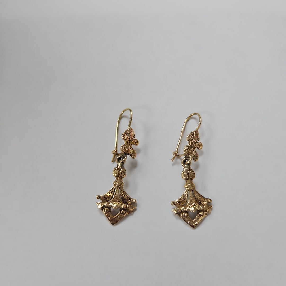 ARETES PAR ORO 14 K 6,20 GRMS (SEMINUEVO)