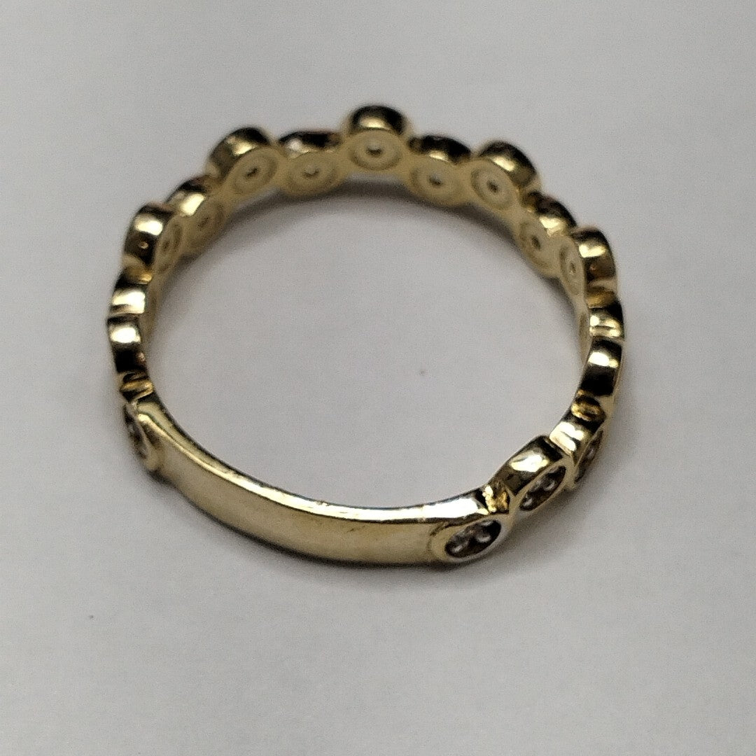 ANILLO ANILLITO C CIRCONIAS 14K 7.5 TALLA 2.3 GR (NUEVO)