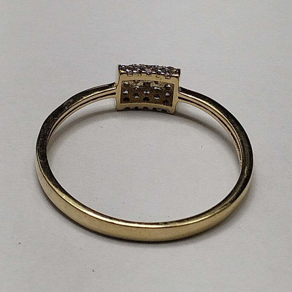 ANILLO ANILLITO C CIRCONIAS 14K 8 TALLA 1.4 GR (NUEVO)