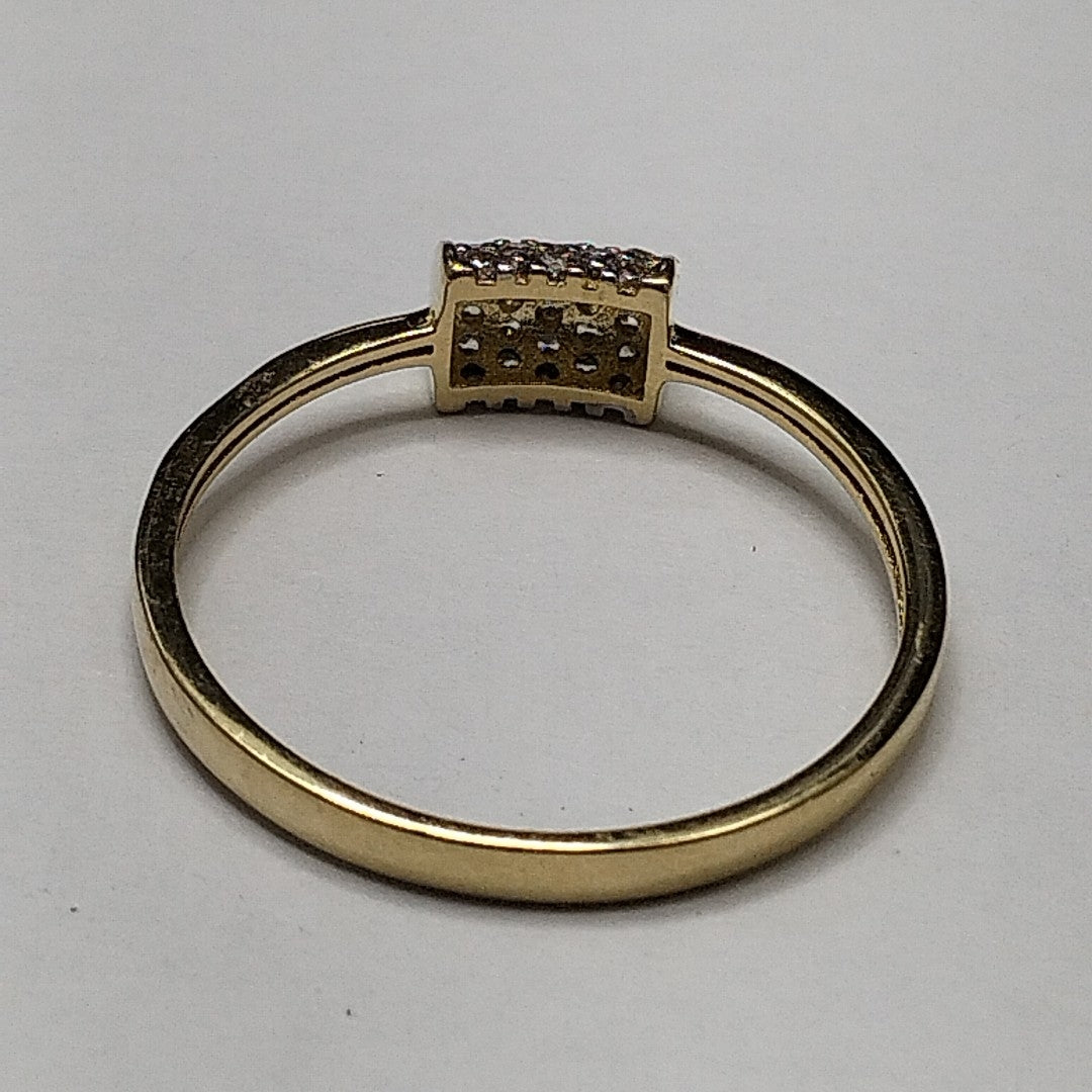 ANILLO ANILLITO C CIRCONIAS 14K 8 TALLA 1.4 GR (NUEVO)