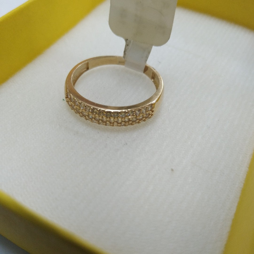 ANILLO ANILLITO C CIRCONIAS 14K 9 TALLA 2.5 GR (NUEVO)