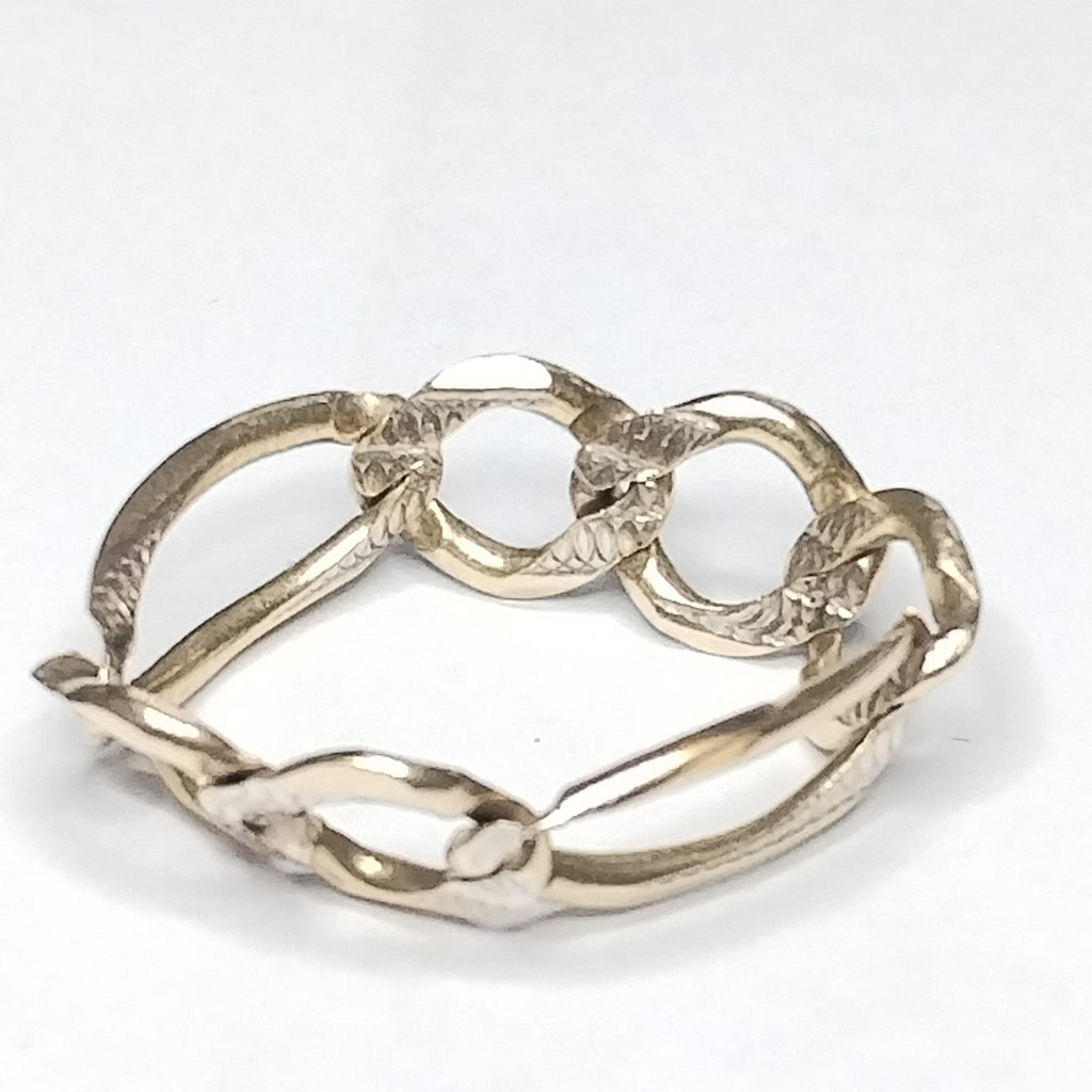 ANILLO ORO COMBINADO 14 K 4.2 GRMS (SEMINUEVO)