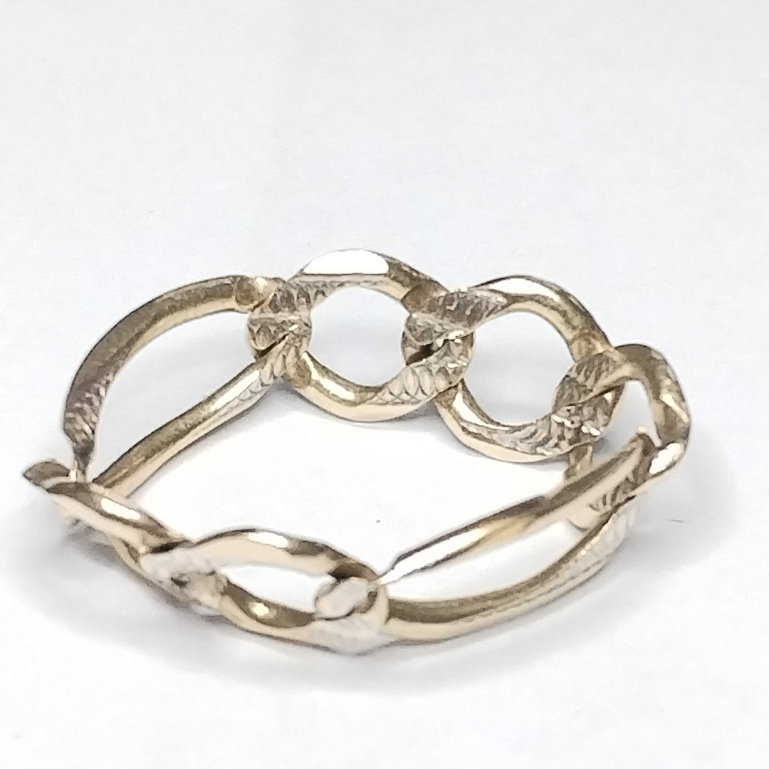 ANILLO ORO COMBINADO 14 K 4.2 GRMS (SEMINUEVO)