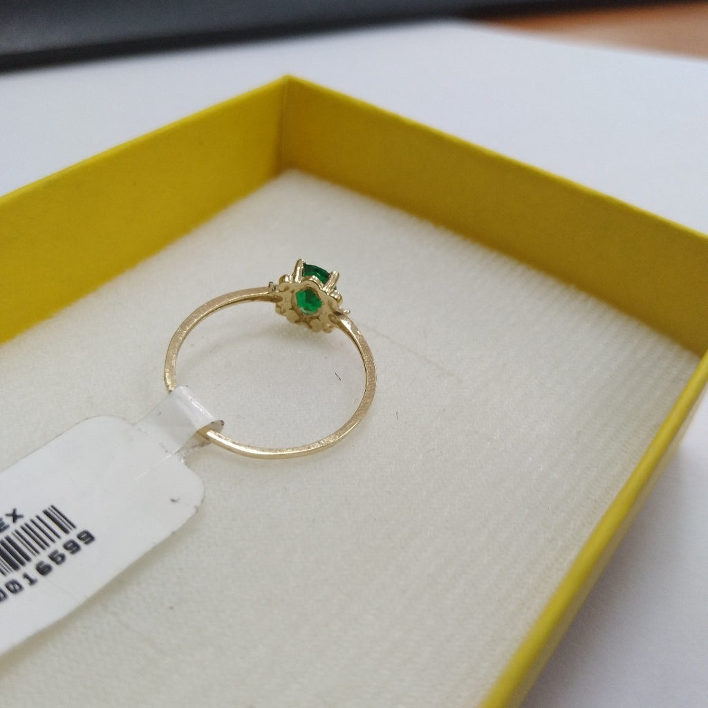 ANILLOS CON CIRCONIAS PDRAS DE COLOR 14K TALLA 7 1 GR (NUEVO)