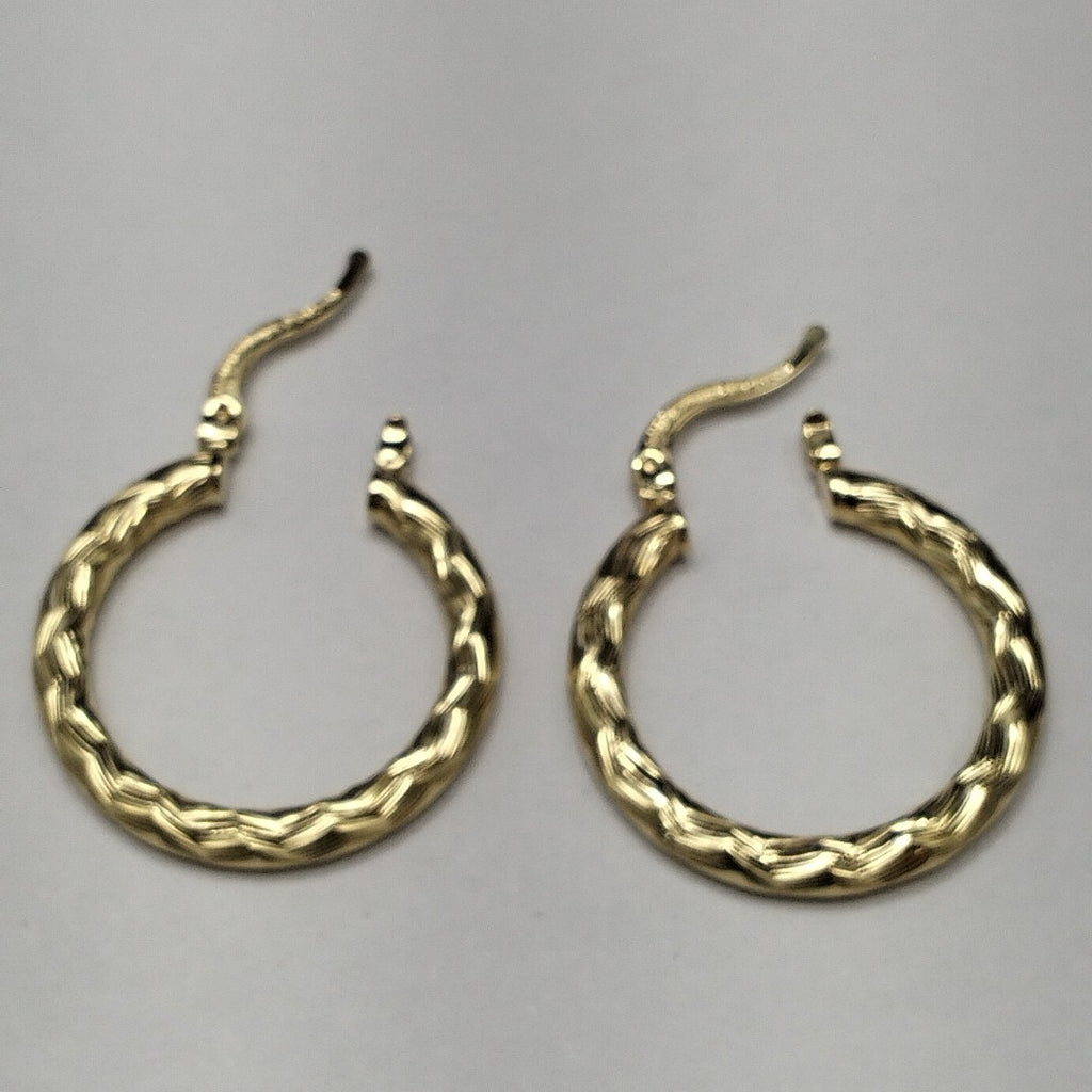 ARETES TEJIDO ARRACADA LABRADA 14K 2.8 GR (NUEVO)