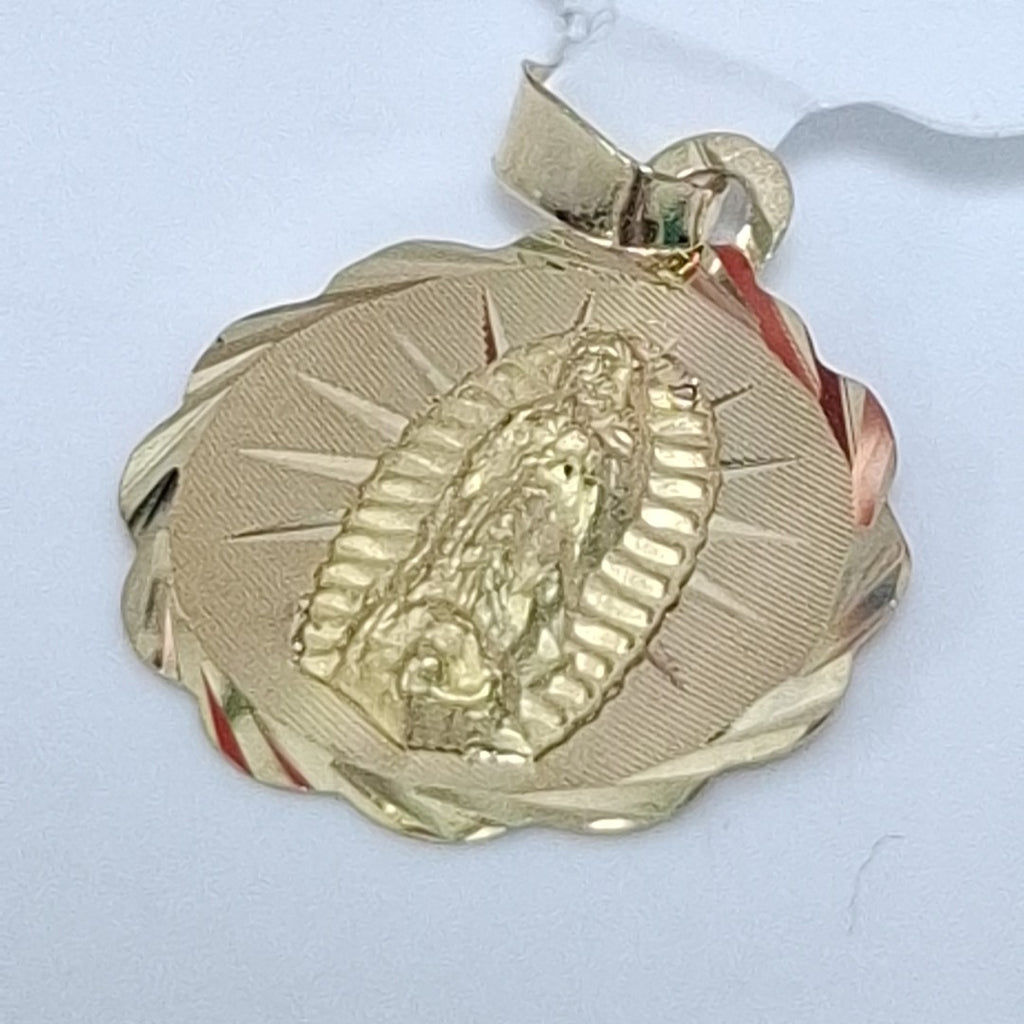 DIJE MEDALLA RELIGIOSA 14K 0.8 GR (NUEVO)